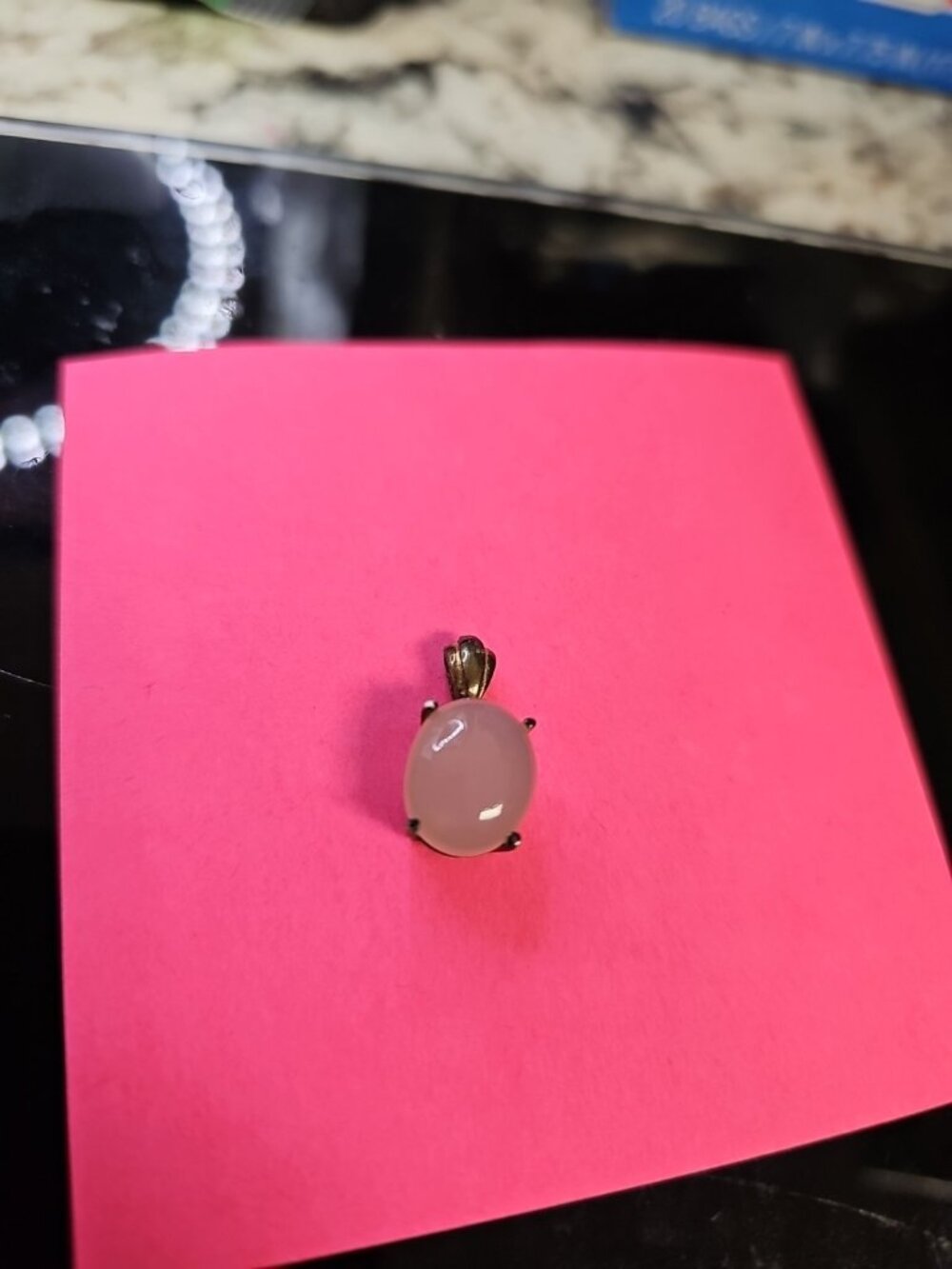 .925 Silver Rose Quartz Pendant